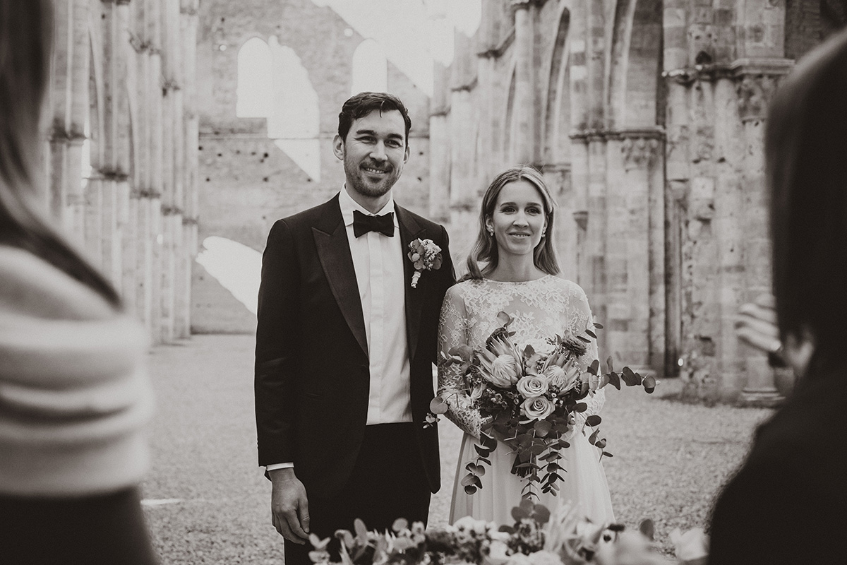 Elopement at Abbey of San Galgano Italy